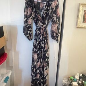 Floral Blue Maxi Dress